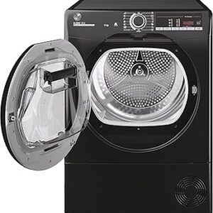 هوفر نشافة ملابس 9 كغم بتقنية مجفف المكثف باللون الأسود