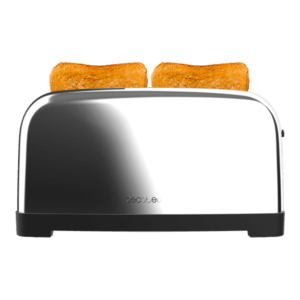 سيكوتك Toastin’ Time 1500 Inox محمصة خبز بقدرة 1500 واط، فتحتين طويلتين لأربع شرائح، هيكل ستانلس ستيل، رف تسخين، 7 مستويات تحميص، وظائف إذابة التجميد وإعادة التسخين وصينية فتات.