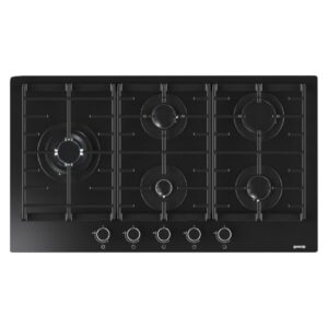 Gorenje 90-cm Built-In Gas Stove in Black Glass