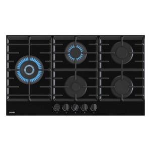 Gorenje 90-cm Built-In Gas Stove in Black Glass