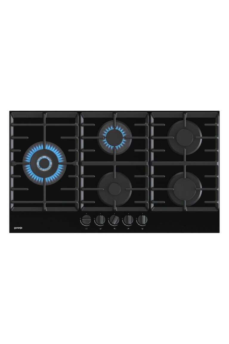 56 Gorenje 90-cm Built-In Gas Stove in Black Glass