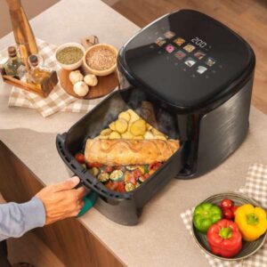 Cecotec Cecofry&Grill Smokin' Prime 8500 Air Fryer 2300W 8.5L, dual heating system, grill and sauté function, smoking function, 10 programs, display window and temperature control.