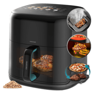 Cecotec Cecofry&Grill Smokin' Prime 8500 Air Fryer 2300W 8.5L, dual heating system, grill and sauté function, smoking function, 10 programs, display window and temperature control.