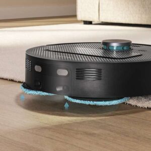Cecotec Conga X50 Cleaning Robot with 15,000 Pa suction power, laser navigation, 4-in-1 self-cleaning base, rotating mops, 5200 mAh battery, 240 minutes operation, carpet detection, app control, WiFi and Bluetooth.