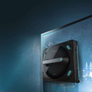 Cecotec Conga Windroid 1490 TwerkingSpray Connected 4-in-1 window cleaning robot, front vibrating wiper, dual spray, 8 cleaning modes, app and remote control, safety lanyard and washable mops.