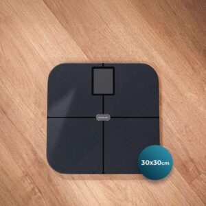Cecotec Surface Precision HealthySmart Smart Bathroom Scale with Bluetooth connectivity and mobile app, 25 body measurement, LCD display, 180 kg capacity, 28 x 28 cm design and auto start system.