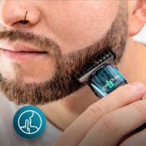 سيكوتك PrecisionCare Profiling ماكينة حلاقة للشعر واللحية بشفرة دقيقة حادة، محرك بدون فرش، تشغيل حتى 90 دقيقة، 4 أمشاط تحديد، تصميم مريح، شحن USB وتشغيل هادئ لنتائج دقيقة.