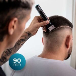 سيكوتك PrecisionCare Profiling ماكينة حلاقة للشعر واللحية بشفرة دقيقة حادة، محرك بدون فرش، تشغيل حتى 90 دقيقة، 4 أمشاط تحديد، تصميم مريح، شحن USB وتشغيل هادئ لنتائج دقيقة.