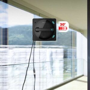 Cecotec Conga Windroid 1490 TwerkingSpray Connected 4-in-1 window cleaning robot, front vibrating wiper, dual spray, 8 cleaning modes, app and remote control, safety lanyard and washable mops.