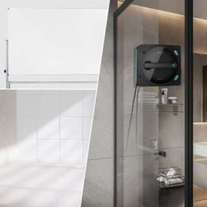 Cecotec Conga Windroid 1490 TwerkingSpray Connected 4-in-1 window cleaning robot, front vibrating wiper, dual spray, 8 cleaning modes, app and remote control, safety lanyard and washable mops.
