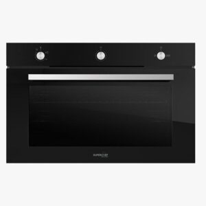 SuperChef Belt N 90cm Gas Oven in Black Color Glass