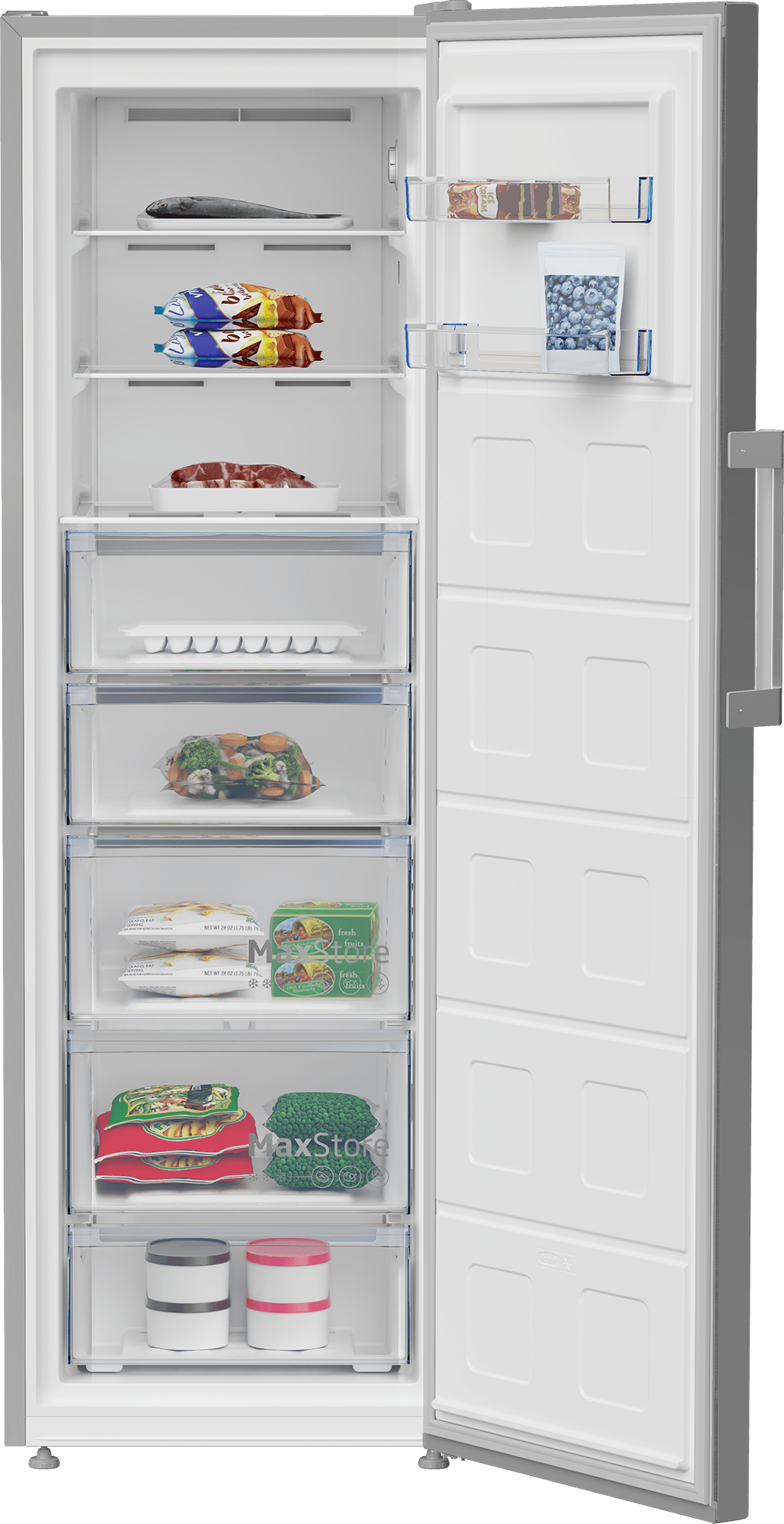 original (1) BEKO Upright Freezer 286L Silver