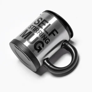 One-button self-stirring cup