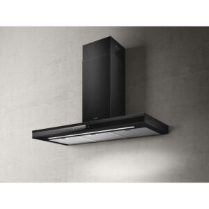 Elica Adele 90 cm wall hood with black glass design