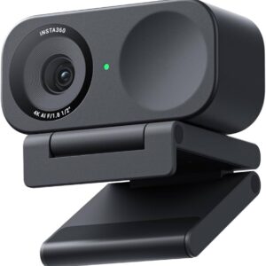 انستا360 كاميرا ويب ذكية 4K باللون الاسود