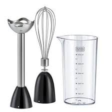 بلاك اند ديكر خلاط يدوي 3 في 1 600 واط باللون الاسود4 Black & Decker 3-in-1 600 Watt Hand Blender in black color
