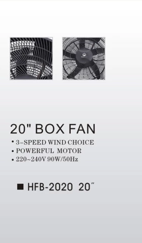 Home Electric 20″ Box Fan Home Electric 20" Box Fan