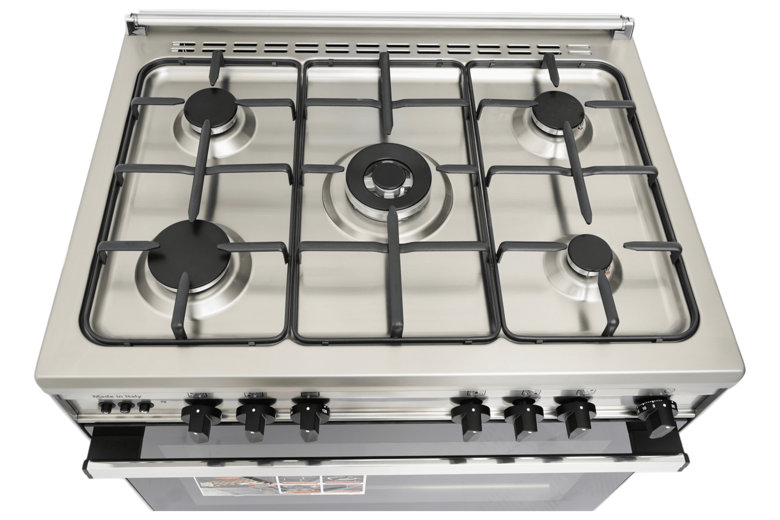 جليم غاز طباخ مستقل 90×60 سم من الستانلس ستيل – SE9612RI FSG2 Glem Gas Oven 90*60 cm Stanley Steel 5 Burners