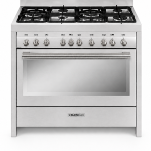 Buy the Glem Gas Multifunctional 6-Burner Stainless Steel Oven with a 134-liter capacity (120+60 cm) and fan from Leaders Center online in Amman, Jordan at the best price.
