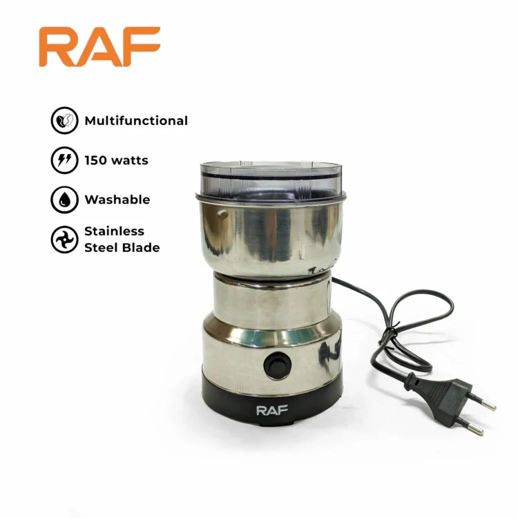 راف مطحنة قهوة 120 واط ستانلس ستيل Raf Coffee Grinder 120W Stainless Steel
