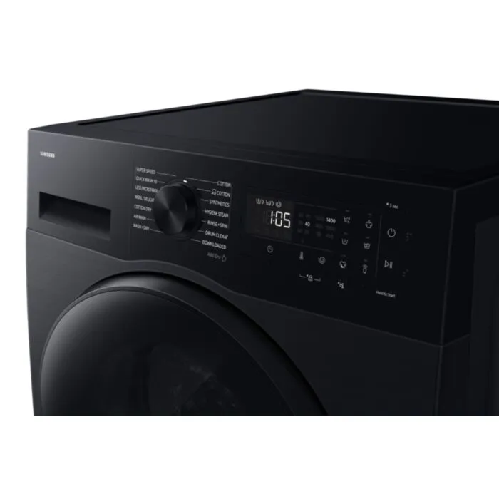 سامسونج غسالة ونشافة 9-6 كغم 1400 دورة بالدقيقة AI EcoBubble باللون الأسود Samsung Washer Dryer 9/6 kg 1400 RPM AI EcoBubble in Black