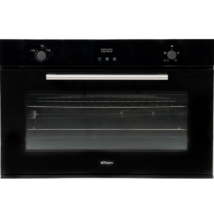 Conti Built-in Gas Oven, 90cm, 125L, 4 Fans, Black with Grill