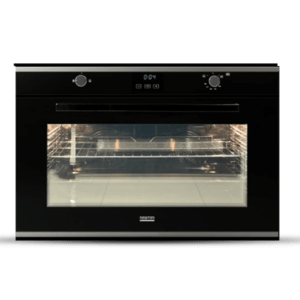 Conti Built-in Gas Oven, 90cm, 125L, 4 Fans, Black with Grill