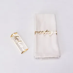 Enjoy 2-piece gold napkin ring set