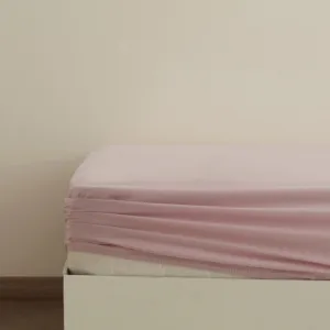 كي إتش شرشف مطاطي أساسي 180×200+30 سم بودرة