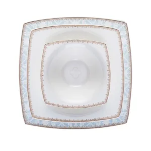 Karaca Fine Pearl Contour 62-Piece Set, Blue