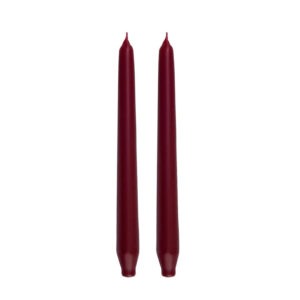2-piece candle holder set, 24 cm, Bordeaux