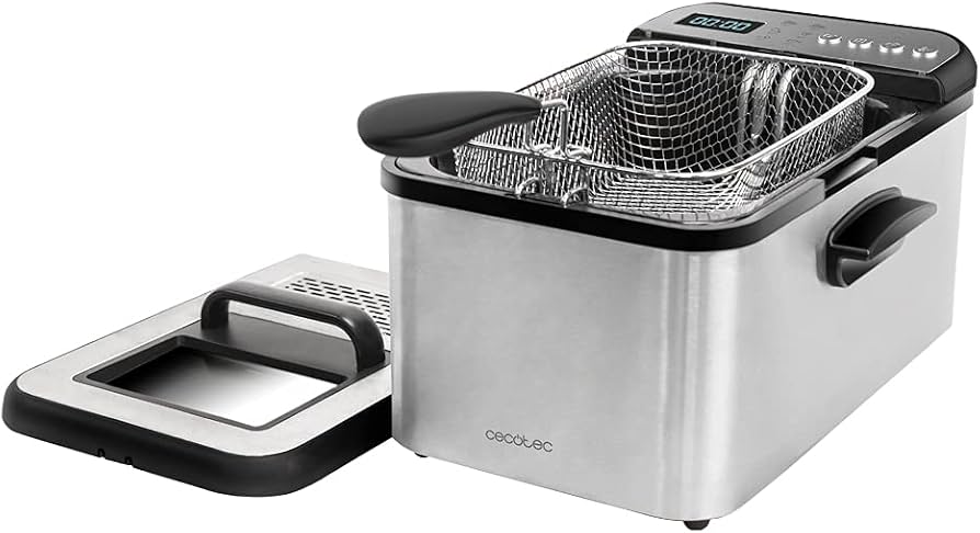سيكوتيك قلاية زيت عميق فاخرة 3.2 لتر زيت 2400 واط ستانلس ستيل CECOTEC Premium Deep Fryer, 3.2L Oil Capacity, 2400W, Stainless Steel